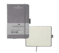 Faber-Castell 27827 - Taccuino DIN A6 grigio dapple, a scacchi, 100 g/m², 194 pagine carta FSC-Mix, 90 x 140 mm
