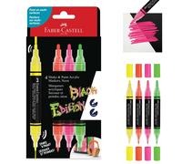 Faber Castell 285505 Black Edition Shake & Paint Pennarelli Acrilici Set di 4