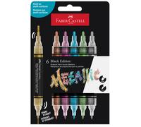 FABER-CASTELL - 285517 - Marcatori Shake&Paint - colori assoriti metallic - Faber-Castell - conf. 6 pz - 103397 - Conf. da 1 Pz. - 285517