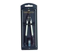 Faber-Castell 32721-4 - Compasso a regolazione rapida, con vite centrale, articolazioni in entrambe le aste accessori di ricambio