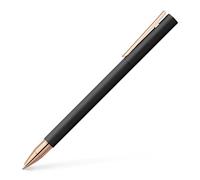 Faber-Castell 343104 - Penna roller Neo Slim in metallo, nera con oro rosa
