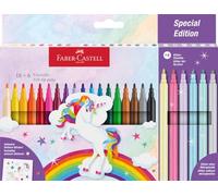 Pennarelli edizione limitata Unicorno 18 colori 6 glitter
