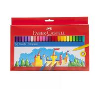 Faber-Castell 554250 Pennarello, Confezione da 50 Pezzi, Carbone