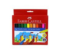 FABER-CASTELL - Pennarelli castello jumbo punta grossa 5 mm assortiti astuccio di cartone da 24 - 554324