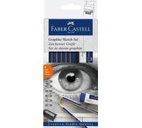 Faber-Castell 114000 - Set per schizzi di grafite Goldfaber, 8 pezzi