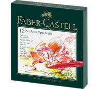 Faber-Castell 167146 - Matita a inchiostro Pitt Artist Pen B, scatola da studio da 12 pezzi