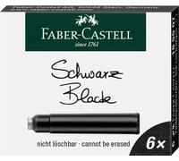 Faber-Castell Inchiostro rosso in boccetta di vetro (etichetta in lingua italiana non garantita) Cartuccia standard 6 Tintenpatrone Standard 6er Nero
