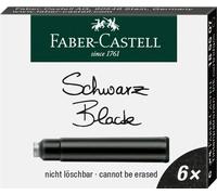 Faber-Castell Inchiostro rosso in boccetta di vetro (etichetta in lingua italiana non garantita) Cartuccia standard 6 Tintenpatrone Standard 6er Nero