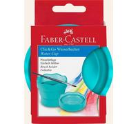 Faber-Castell 181580 - Bicchiere ad acqua CLIC & GO, turchese, 1 pezzo.