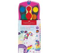 Faber-Castell Acquerelli - 12 colori + 1 tubo arcobaleno glitter + adesivi unico