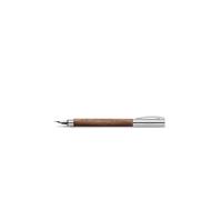 Faber-Castell 148581 - Stilografica AMBITION Noce, larghezza pennino F, con scatola regalo e converter