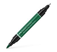 Faber-Castell Art & Graphic Pitt Artist Pen Dual Marker India Ink, Dark Phthalo Green, Single Pitt Pen, per arte, artigianato, disegno, schizzi, casa, scuola, università, colorazione