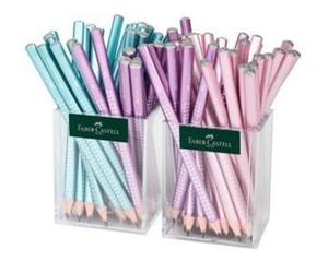 Faber-Castell Bleistift Jumbo Grip Sparkle, 2-Piece Set, Colour Lacquer, Soft Gr