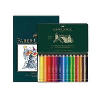 Faber-Castell Blocco da disegno A4 e scatola di 36 matite colorate Polychromos Artists - Set artistico per libri da colorare per adulti, forniture artigianali, disegno, schizzi, matite resistenti alla