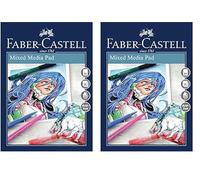 Faber-Castell Blocco per tecnica mista A4, Bianco (Confezione da 2)