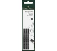 FABER-CASTELL - Carboncini Pitt soft, set da 3 pezzi | Carboncino da artista morbido per schizzi, ombreggiature e disegni espressivi