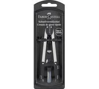 FABER-CASTELL - Compasso a regolazione rapida con snodo | Compasso con portapennino, ricambi e mine per la scuola, la formazione e il disegno tecnico