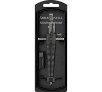 FABER-CASTELL - Compasso a regolazione rapida Grip nero | Compassi con ricambi e mine per la scuola, la formazione e il disegno tecnico