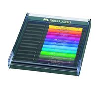 Faber-Castell Confezione Con 12 Pitt Artist Pen Brush, Colori Brillanti - NUOVO