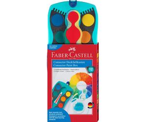Faber-Castell Connector Paint Box - 12 Colours Turquoise Paint box Turquoise