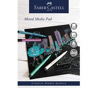 Faber-Castell Creative Studio - Blocco con rilegatura a spirale, formato A5, carta nera, 250 g/m², 30 fogli