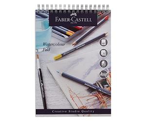 Faber-Castell Creative Studio - Blocco per acquerello con rilegatura a spirale, formato A5, 190 g/mq, 15 fogli
