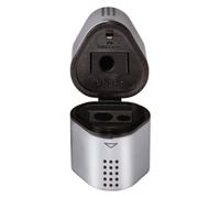 Temperamatite Grip 2001 con contenitore - 3 fori - silver - con doppio serbatoio - Faber Castell