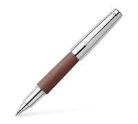 Faber-Castell E-MOTION ROLLER BALLPEN DARK BROWN Pear wood dark brown
