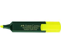 Evidenziatori Faber Castell Textliner 48 - 943528 Evidenziatori colore giallo con tratto 1-5 mm e punta da 1-5 mm a scalpello in confezione da 10 Pz.