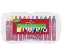 Faber-Castell - FABER-CASTELL crayons de cire Jumbo, Etui en plastique de 12