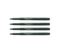 Faber-Castell Finepen 1511 Pack of 10 Felt-Tip Pens 0.4 mm Black
