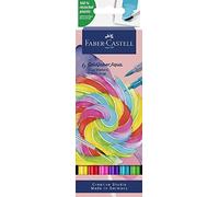 Faber-Castell - Goldfaber Aqua Dual Marker Candy Shop, 6 colori | Pennarelli dual con punta a pennello e pennarello a punta fine, lavabili con acqua, per acquerello e lettering