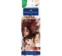 Faber-Castell - Goldfaber Aqua Dual Marker Portrait, 6 colori | Pennarelli dual con punta a pennello e pennarello a punta fine, diluibili con acqua, per acquerello e lettering
