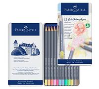 FABER-CASTELL Goldfaber Aqua FC114622 - Scatola in metallo con 12 colori pastello