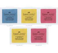 Faber-Castell - Gomma da modellare Art Eraser (colore casuale in giallo, rosso o blu | Confezione da 5)