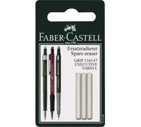 FABER-CASTELL Gomme di ricambio per GRIP 1345/1347, in plastica, bianco (3 pezzi), riceverete 5 confezioni da 3 pezzi