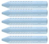 Faber-Castell Grip 2001 - Gomma triangolare (celeste, 5 pezzi)