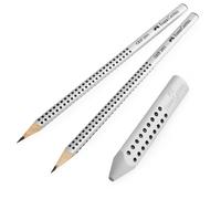 Faber-Castell Grip 2001 Matite Triangolari HB + Gomma Grip 2001 Confezione Da 3