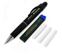 Faber-Castell Impugnatura Plus Portamine - Nero + 0.7mm Hb Mine + Gomme