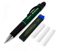 Faber-Castell Impugnatura Plus Portamine - Verde + 0.7mm Hb Mine + Gomme
