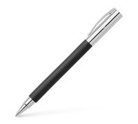 Faber-Castell 148110 - Penna roller AMBITION in resina pregiata, punta in metallo: 0,7 mm, confezione regalo inclusa, colore fusto: nero / argento
