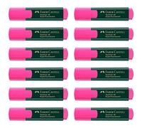 Faber-Castell Lot de 12 Surligneurs "TEXTLINER 48 Refill", rose fluo