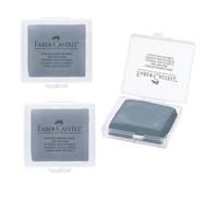 FABER-CASTELL Lot de 3 Gommes modélable Mie de Pain ART ERASER 7020 Gris