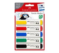 Faber Castell Marcatori Marcatore Permanente Multicolore Punta Smussata 5 Pezzi