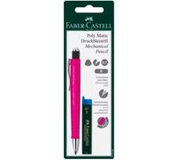 FABER-CASTELL - Matita a scatto Poly Matic 0,7 mm assortita | Non è possibile scegliere il colore - Avanzamento automatico della mina, impugnatura ergonomica e gomma
