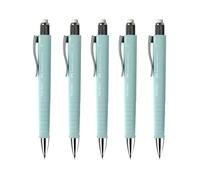 FABER-CASTELL - Matita a scatto Poly Matic Blu caraibico 0,7 mm, 5 pezzi | Matita a mina con avanzamento automatico della mina per una scrittura confortevole