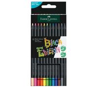 Astuccio 12 matite colorate triangolare Black Edition Faber-Castell