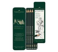 Astuccio in metallo 6 matite Faber-Castell 9000 - gradazioni assortite - 119063