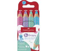 FABER-CASTELL - Matite colorate Grippy, 4 matite da disegno per bambini