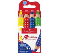 Faber-Castell - Matite colorate Grippy, 4 matite da disegno per bambini